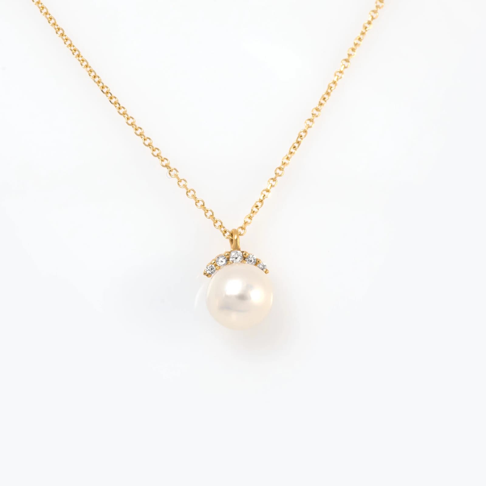 Floating Pearl Chain Necklace β Necklaces from AntEva Crafts