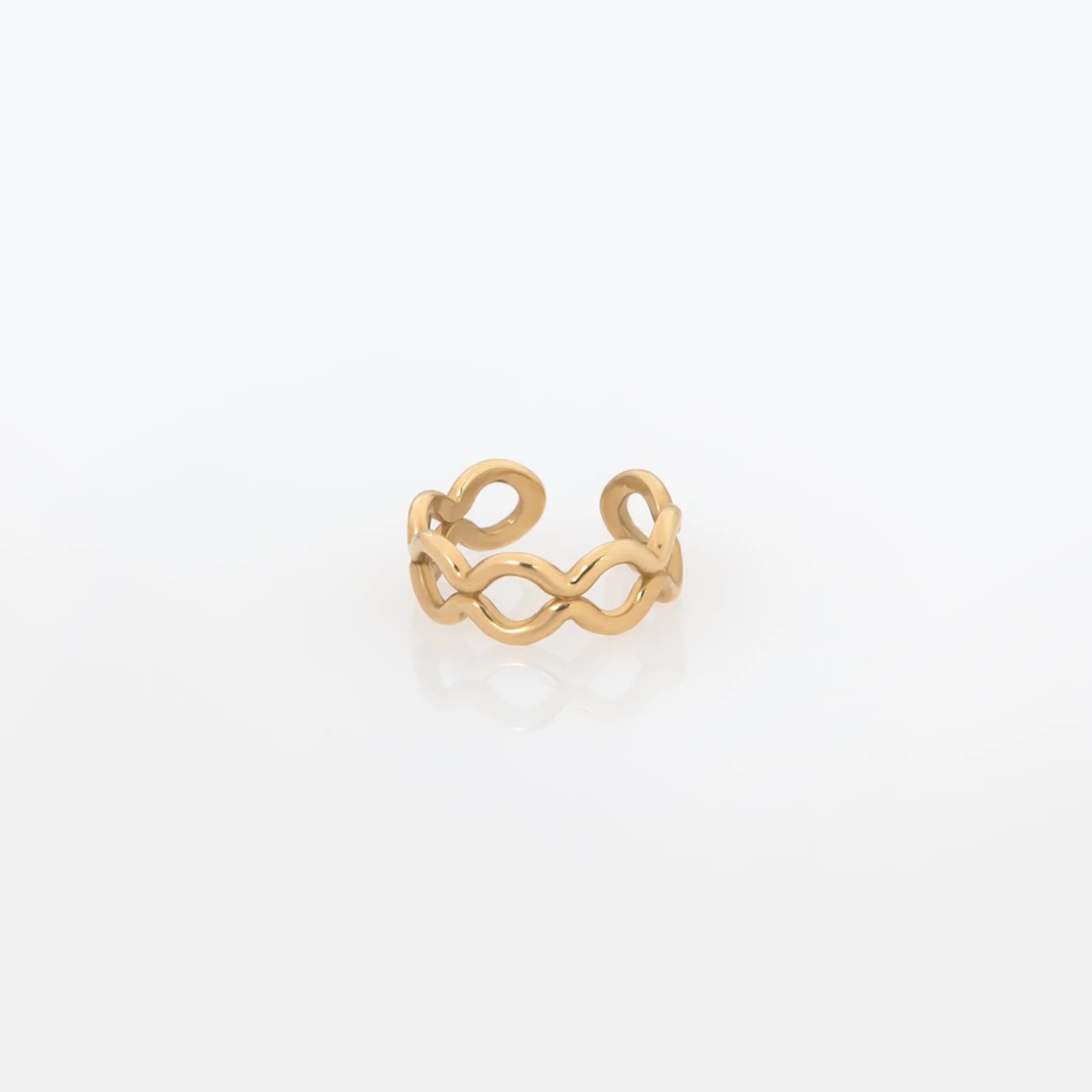 Chain Link Ear 14k Gold Vermeil Cuff β Necklaces from AntEva Crafts