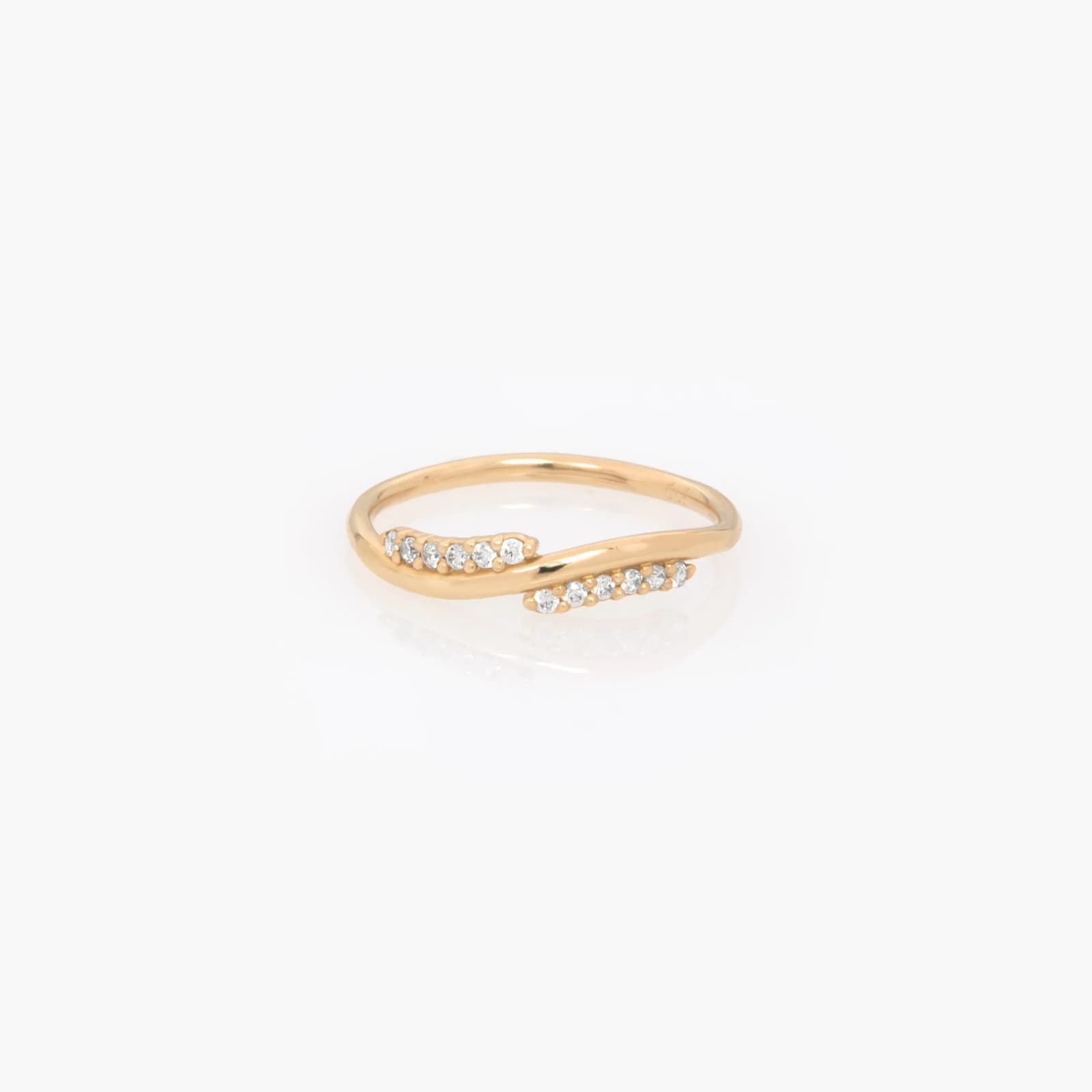 Twisted Bypass Gemstone Ring — Rings from AntEva Crafts