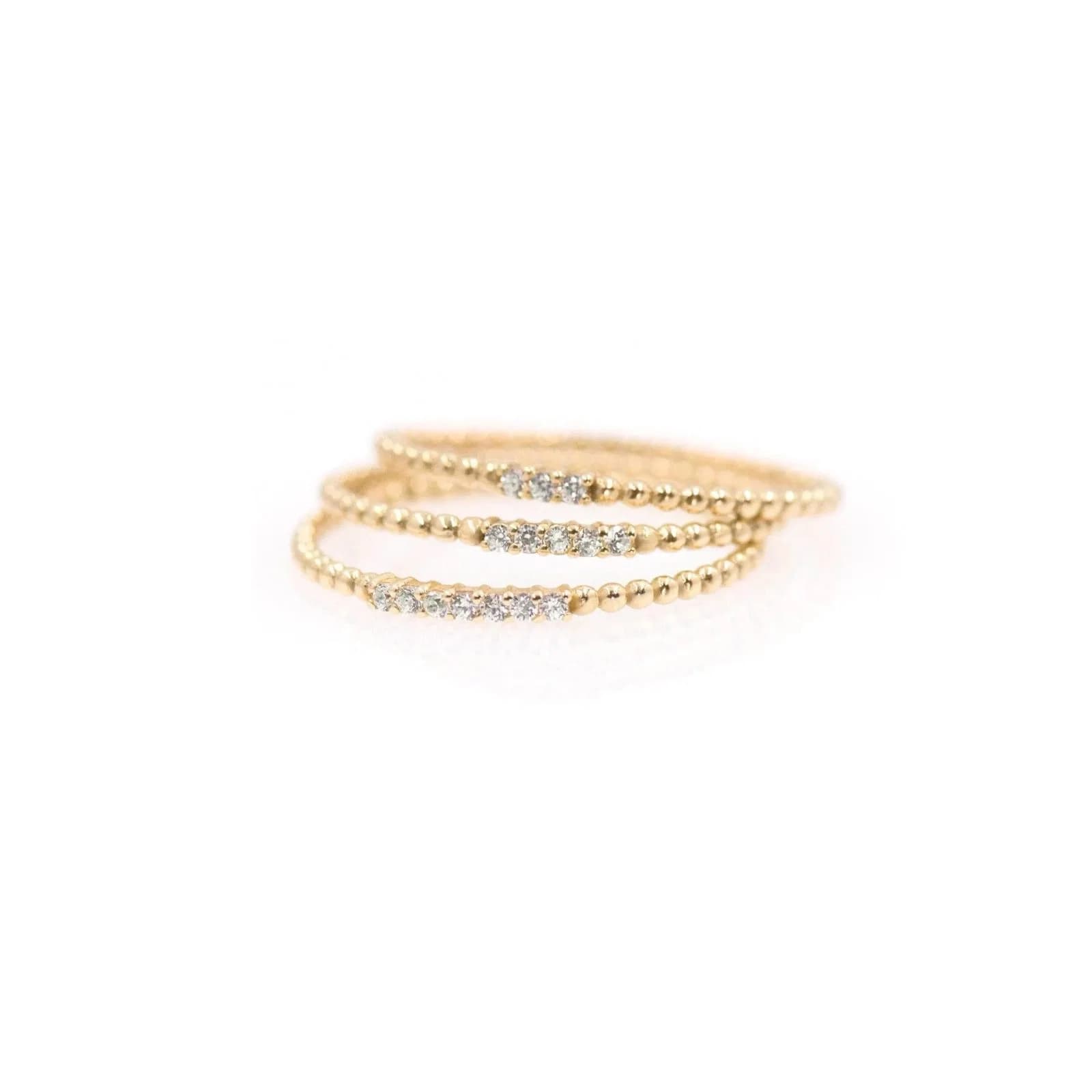 Dainty Diamond Beaded Ring β Rings from AntEva Crafts