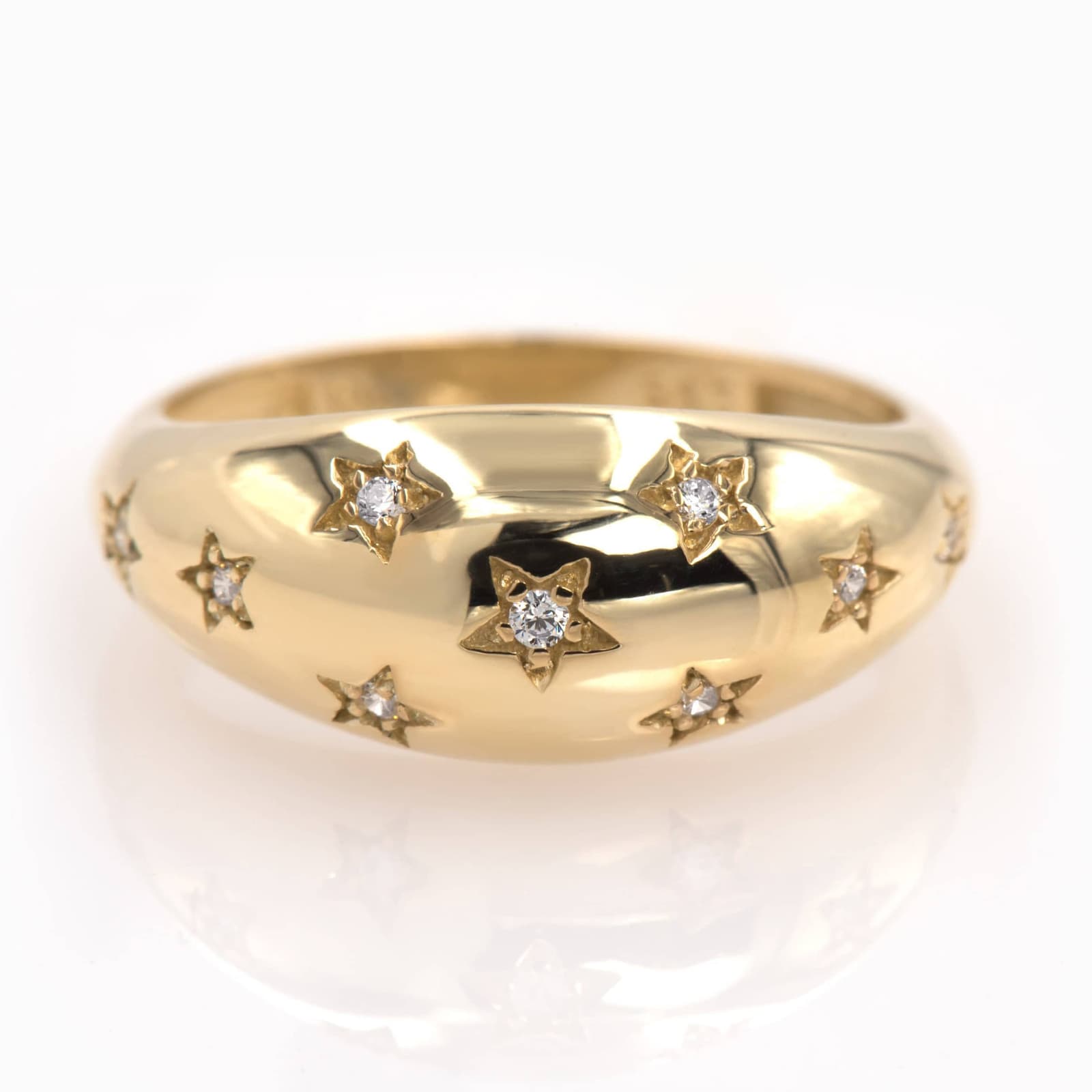 Diamond Starburst Ring with 9 Stones β Rings from AntEva Crafts