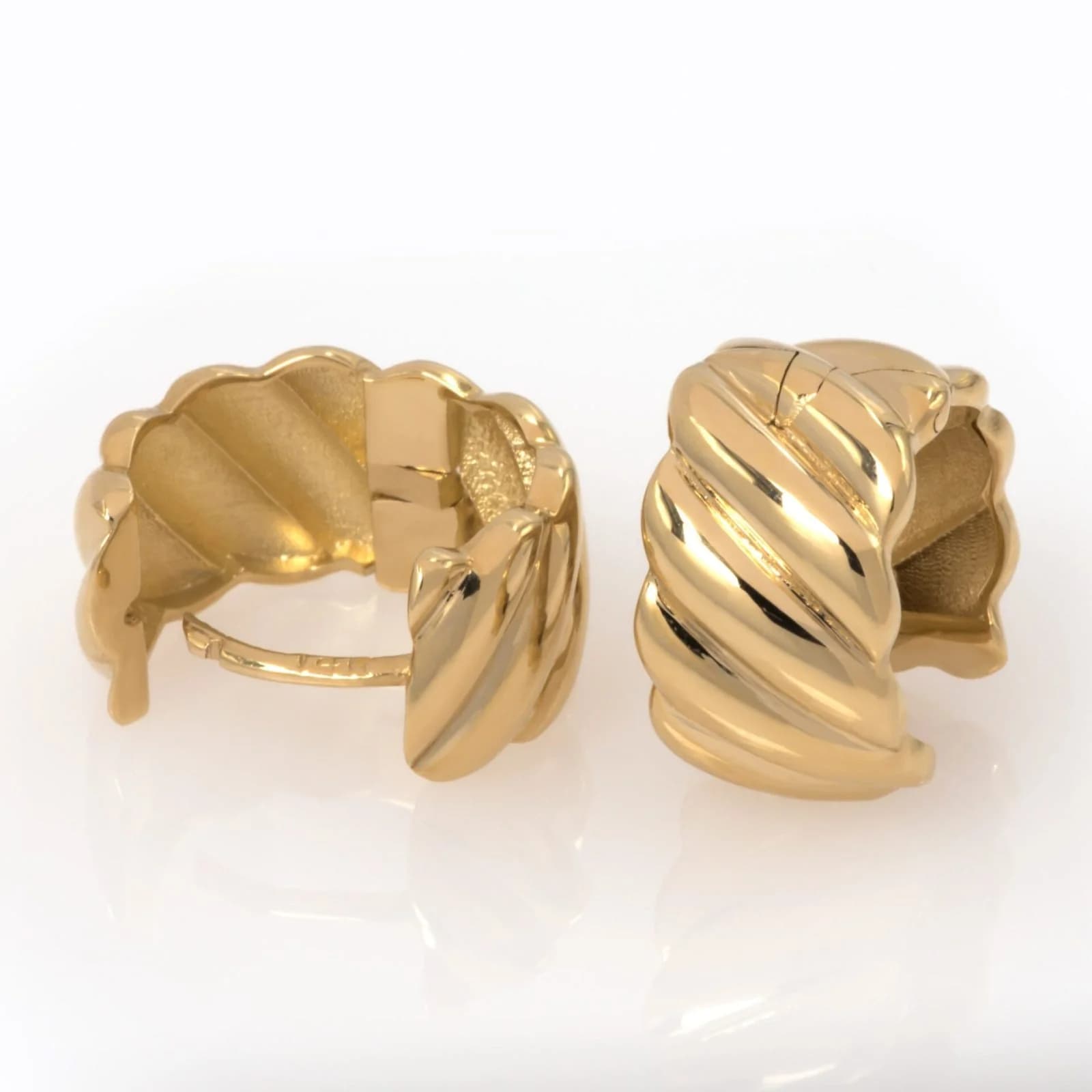 Croissant Hoop Earrings — Earrings from AntEva Crafts