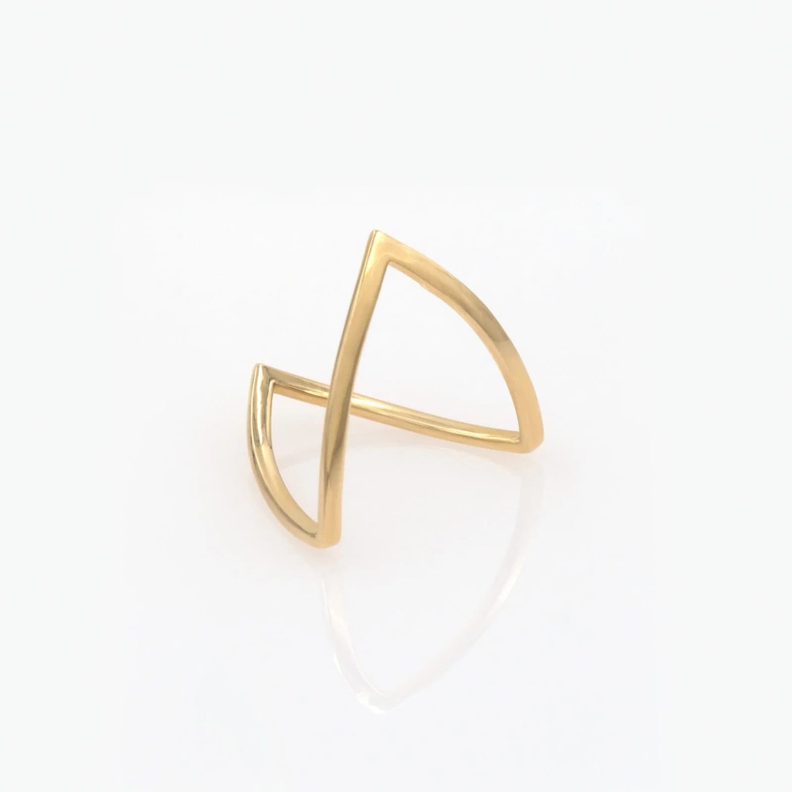 Chevron Ring 14k Gold Vermeil — Rings from AntEva Crafts