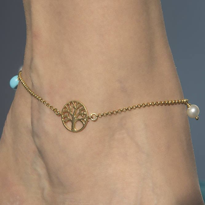 Silver Tree of life Anklet — Anklets from AntEva Crafts