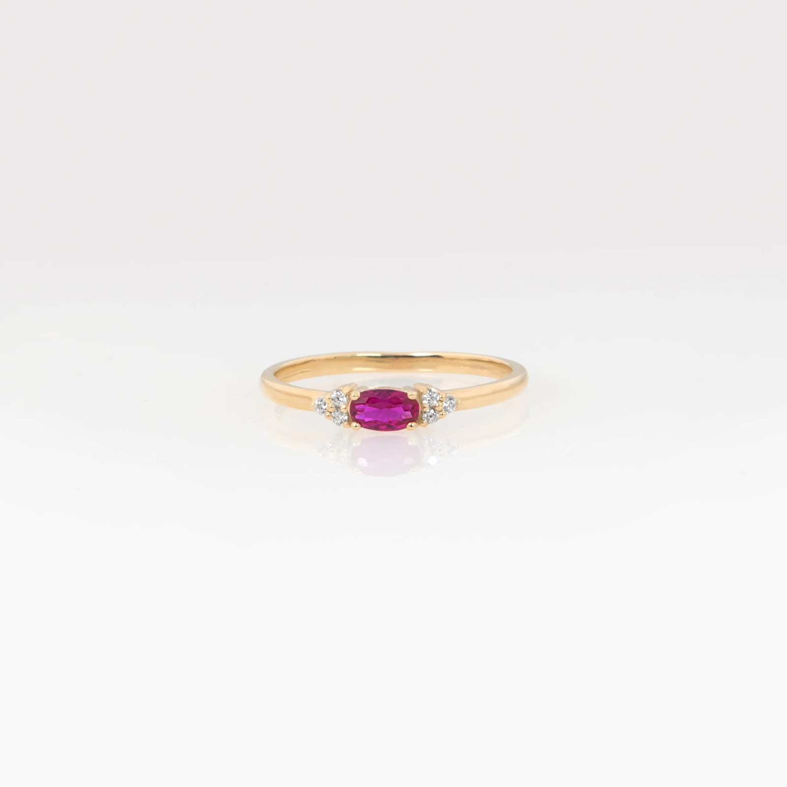 Oval Birthstone Cluster Gold Ring β Rings from AntEva Crafts