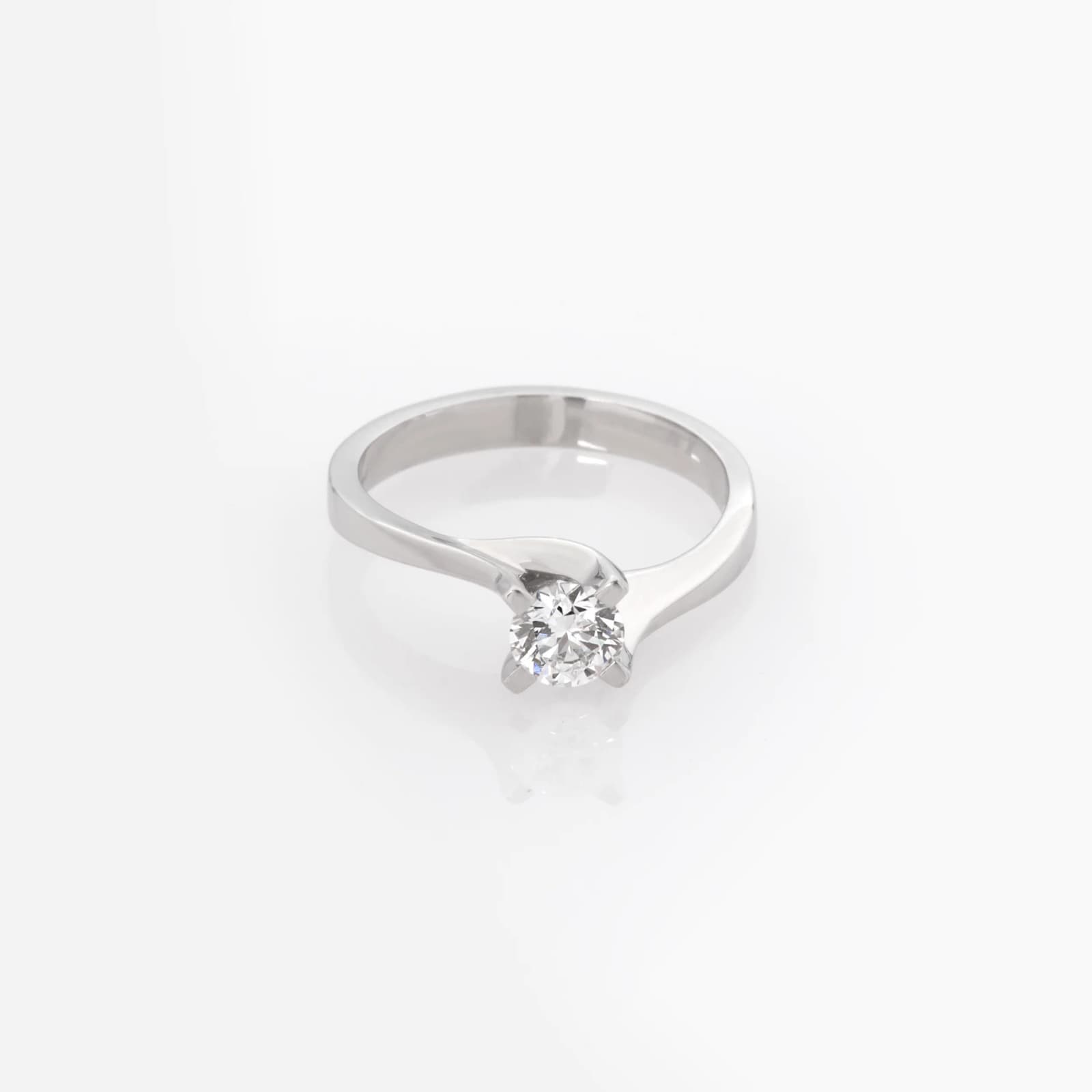 Solitaire Lab Grown Diamond Ring White Gold 14k β Rings from AntEva Crafts