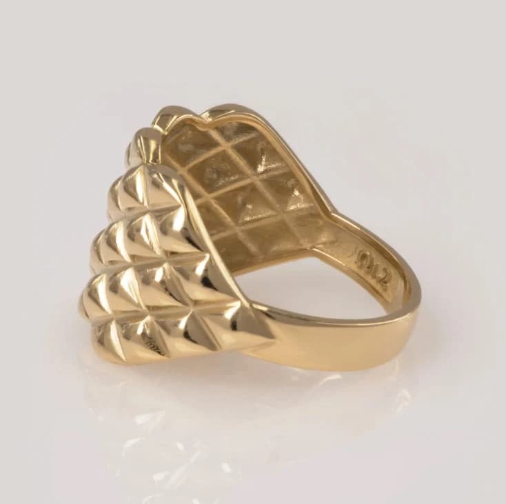 Quilted Dome Diamond Cut Ring β Rings from AntEva Crafts