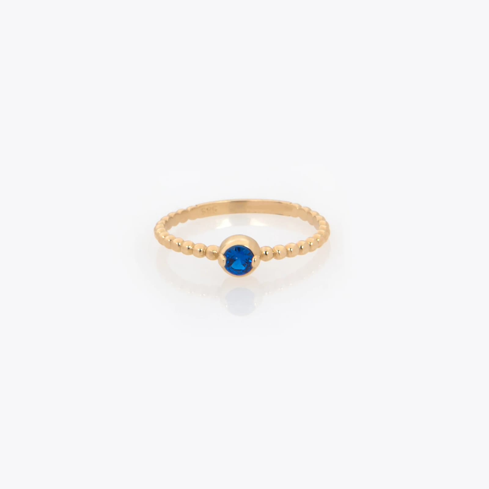Beaded Solitaire Birthstone Ring β Rings from AntEva Crafts