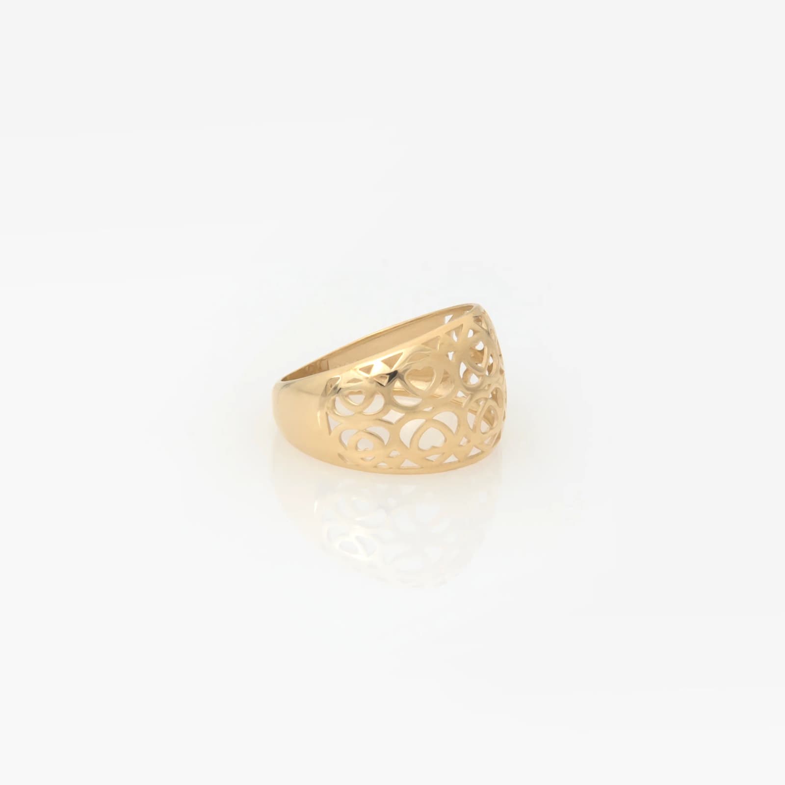 Heart Filigree 14k Gold Vermeil Ring — Rings from AntEva Crafts