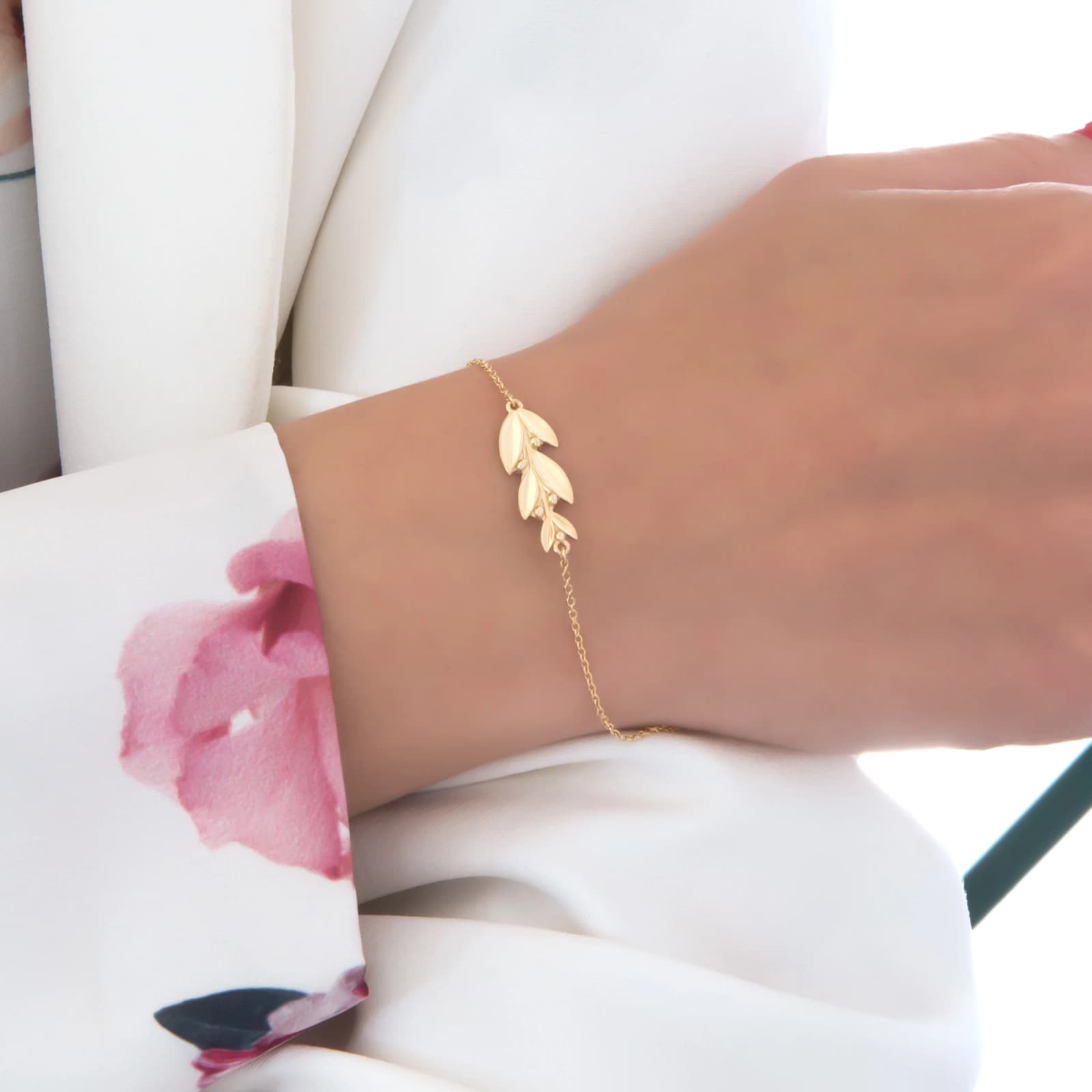 Gold Olive Branch Bracelet β Bracelets from AntEva Crafts