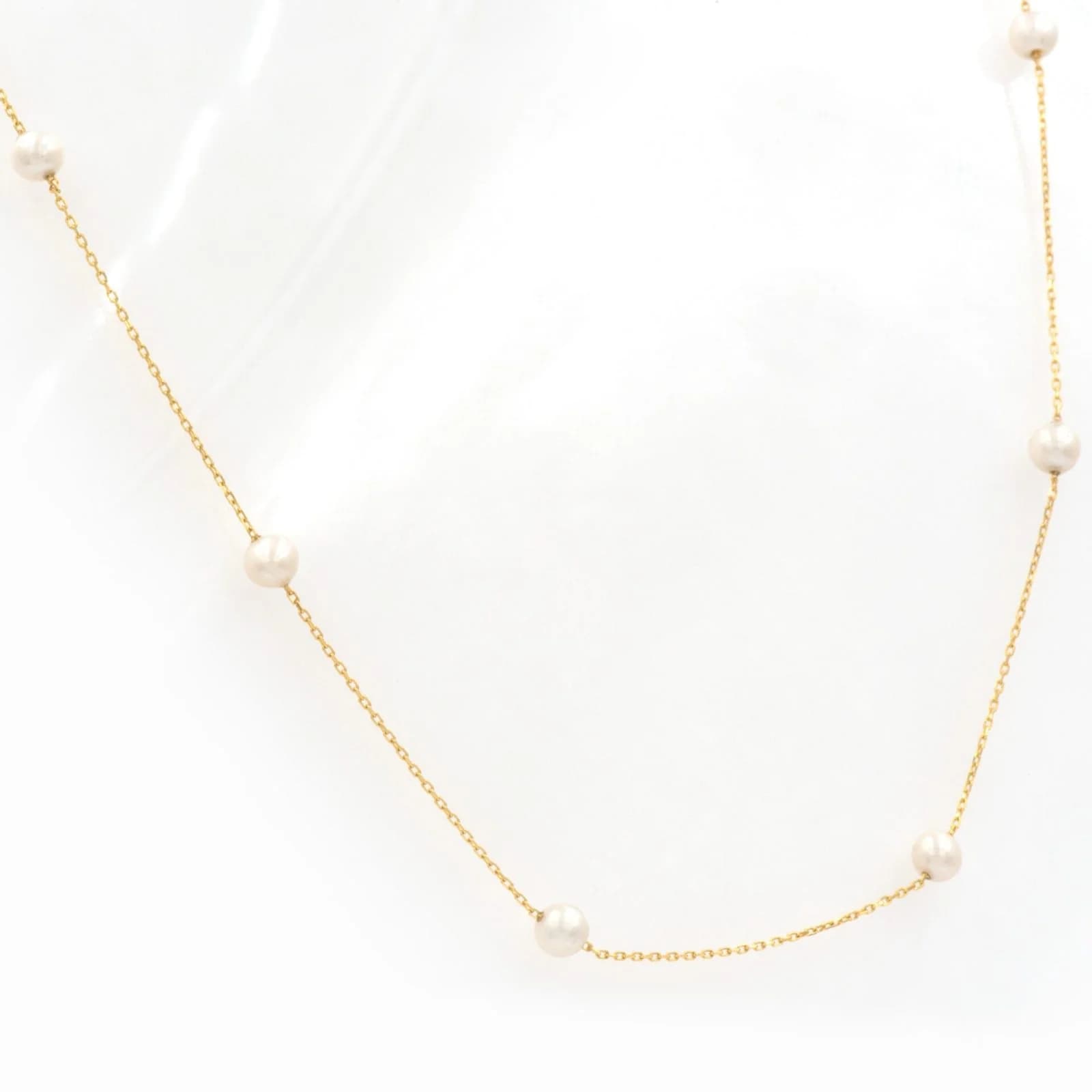 By The Yard Pearls Chain Necklace — Necklaces from AntEva Crafts