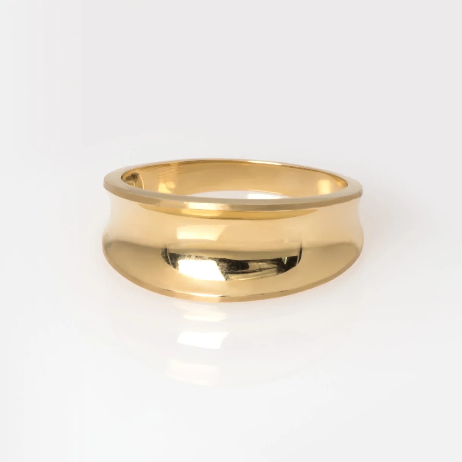 Curved Gold Ring — Rings from AntEva Crafts