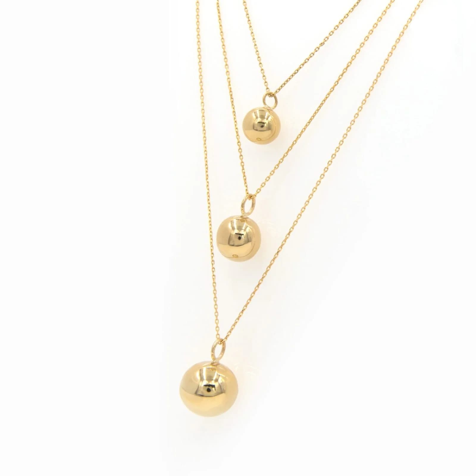 Real Gold 14k Ball Necklace 3 sizes β Necklaces from AntEva Crafts