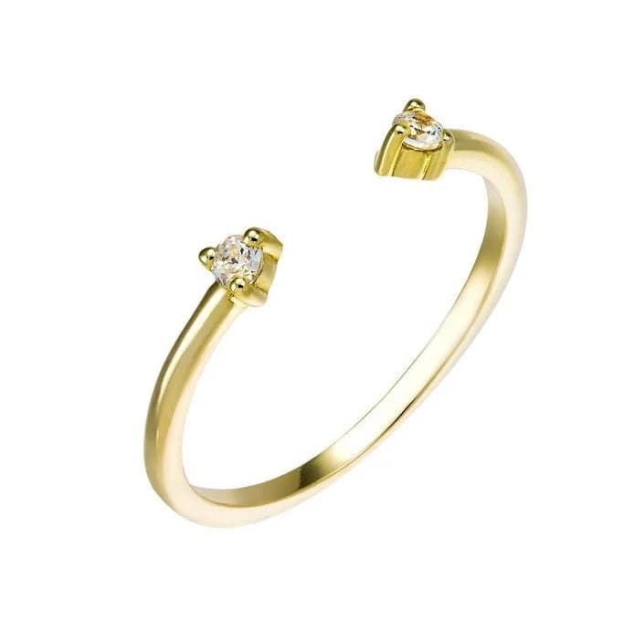 Double Open Diamond Ring β Rings from AntEva Crafts