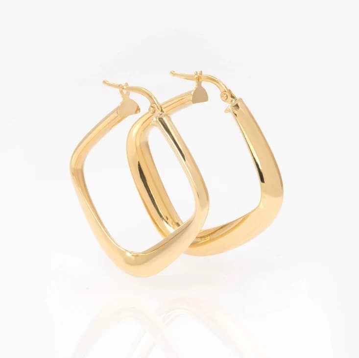 Rhombus Hoop Earrings β Earrings from AntEva Crafts