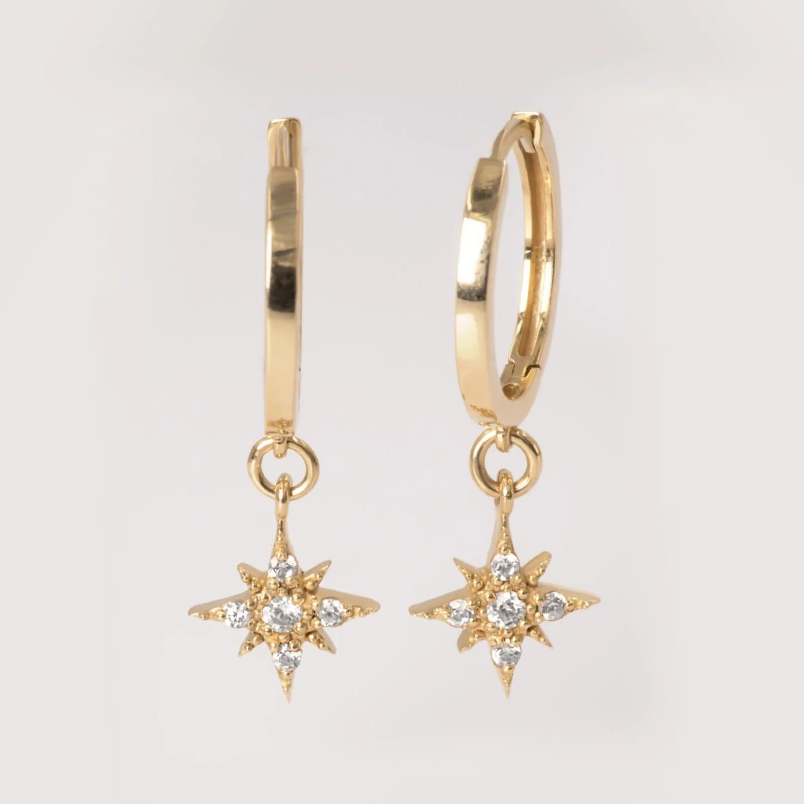 North Star Dangle Hoop Earrings β Earrings from AntEva Crafts