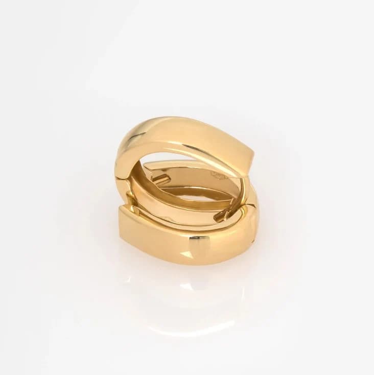 Oval Huggie Hoop 14k Earrings — Earrings from AntEva Crafts