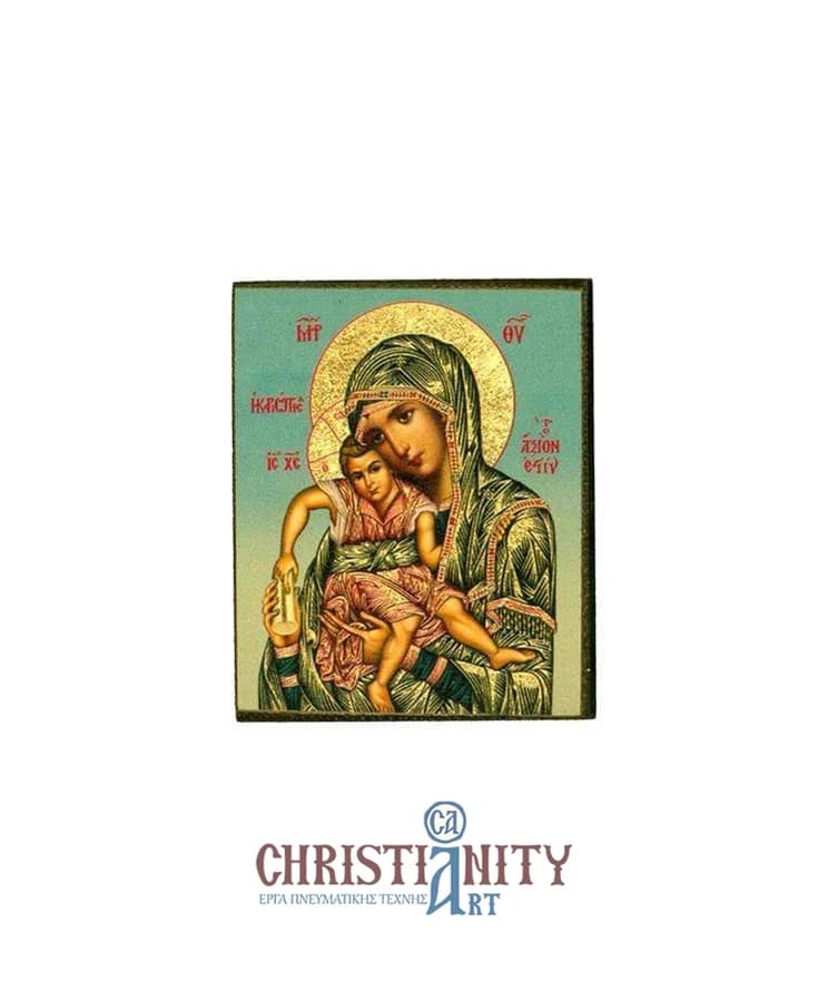 Virgin Mary Axion Esti - Magnetic image on wood - Mount Athos — Paintings from Christianity Art