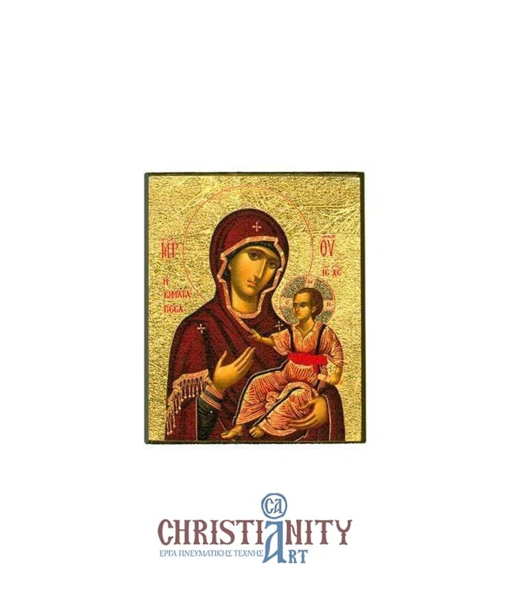 Virgin Mary Stepatariss - Magnetic image on wood - Mount Athos — Paintings from Christianity Art
