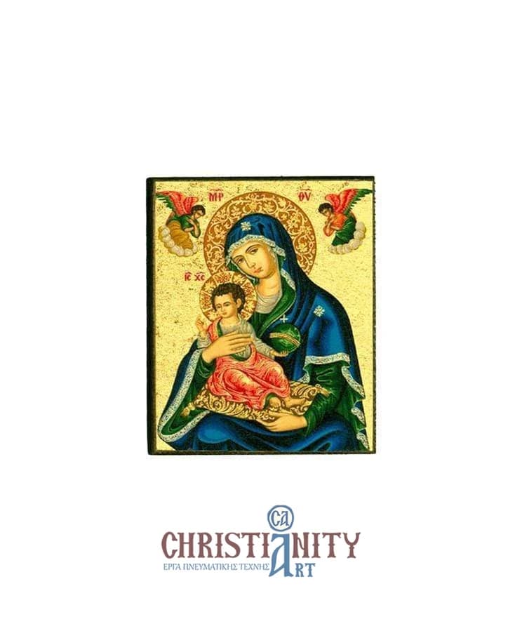 Virgin Mary Brefokratusa - Magnetic image on wood - Mount Athos — Paintings from Christianity Art