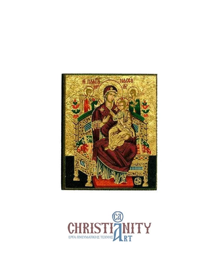 Virgin Mary Pantanassa - Magnetic image on wood - Mount Athos — Paintings from Christianity Art