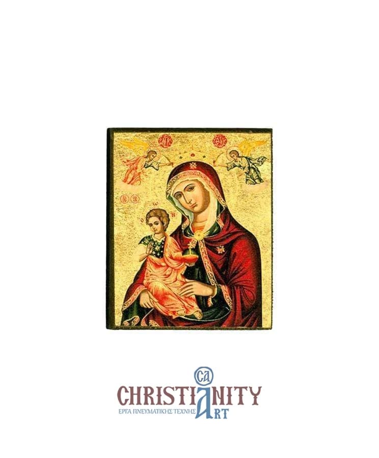 Virgin Mary Brefokratusa - Magnetic image on wood - Mount Athos β Paintings from Christianity Art