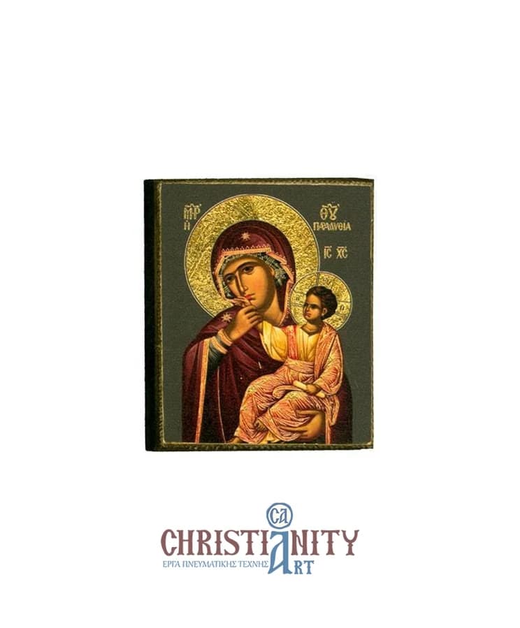 Virgin Mary - Magnetic image on wood - Mount Athos β Paintings from Christianity Art