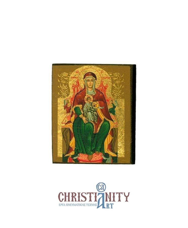 Virgin Mary Kardiotissa - Magnetic image on wood - Mount Athos — Paintings from Christianity Art