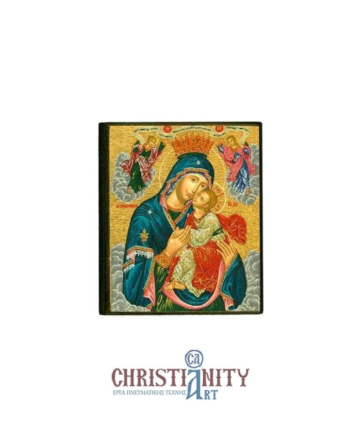 Virgin Mary Glyco Kissousa - Magnetic image on wood - Mount Athos — Paintings from Christianity Art