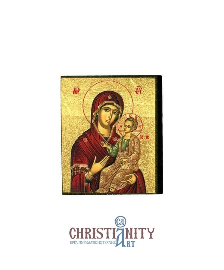 Virgin Mary Guide - Magnetic image on wood - Mount Athos — Paintings from Christianity Art