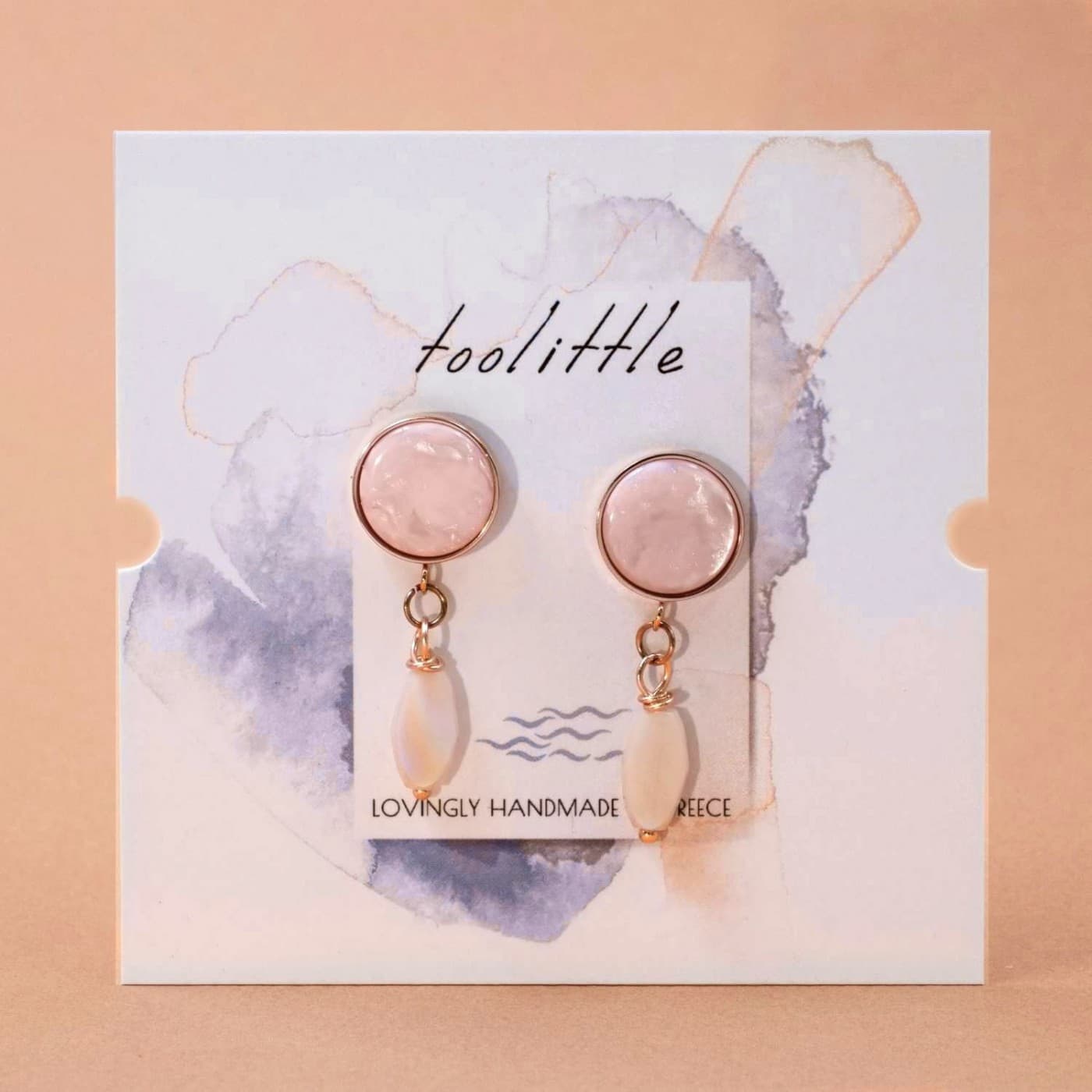 Stone Rose Gold-plated Inox Earrings — Earrings from Toolittle