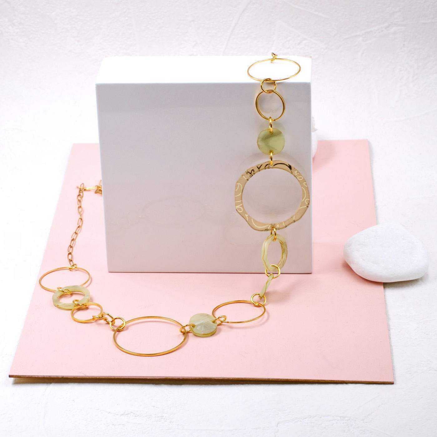 Plexi Circles Long Necklace — Necklaces from Toolittle
