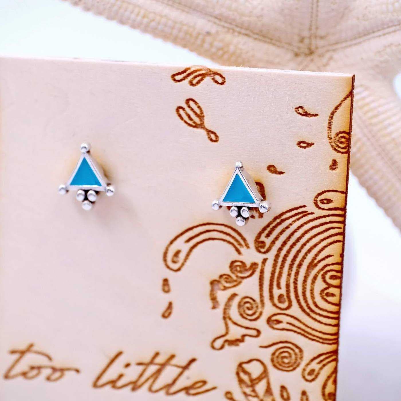 Stud earrings with enamel — Earrings from Toolittle