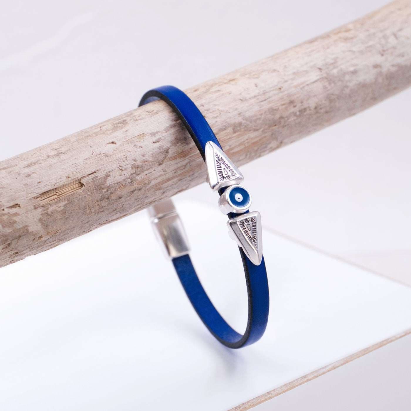 Evil Eye Leather Men's Bracelet — Bracelets from Toolittle