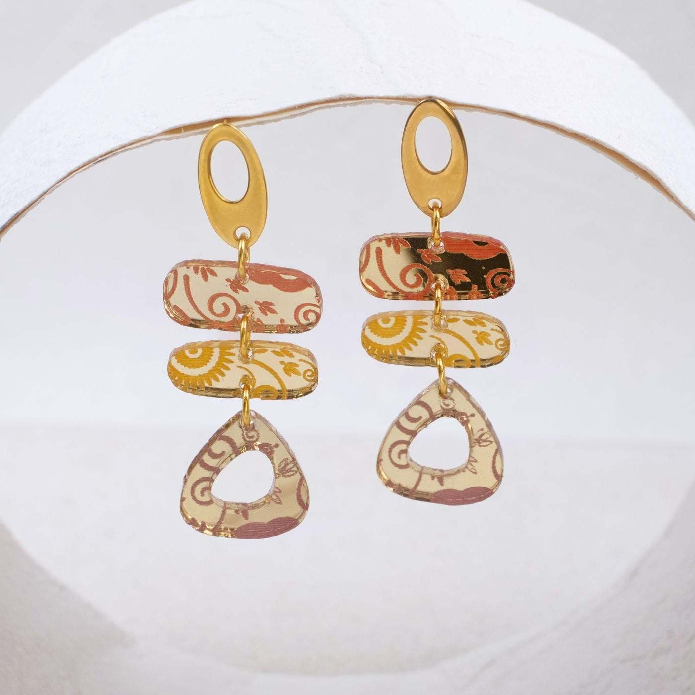 Gold-plated Plexiglass Earrings — Earrings from Toolittle
