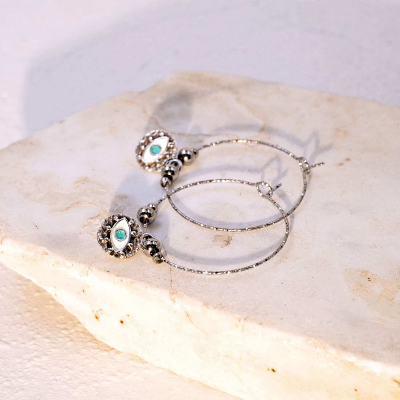 Evil Eye Hoop Earrings — Earrings from Toolittle