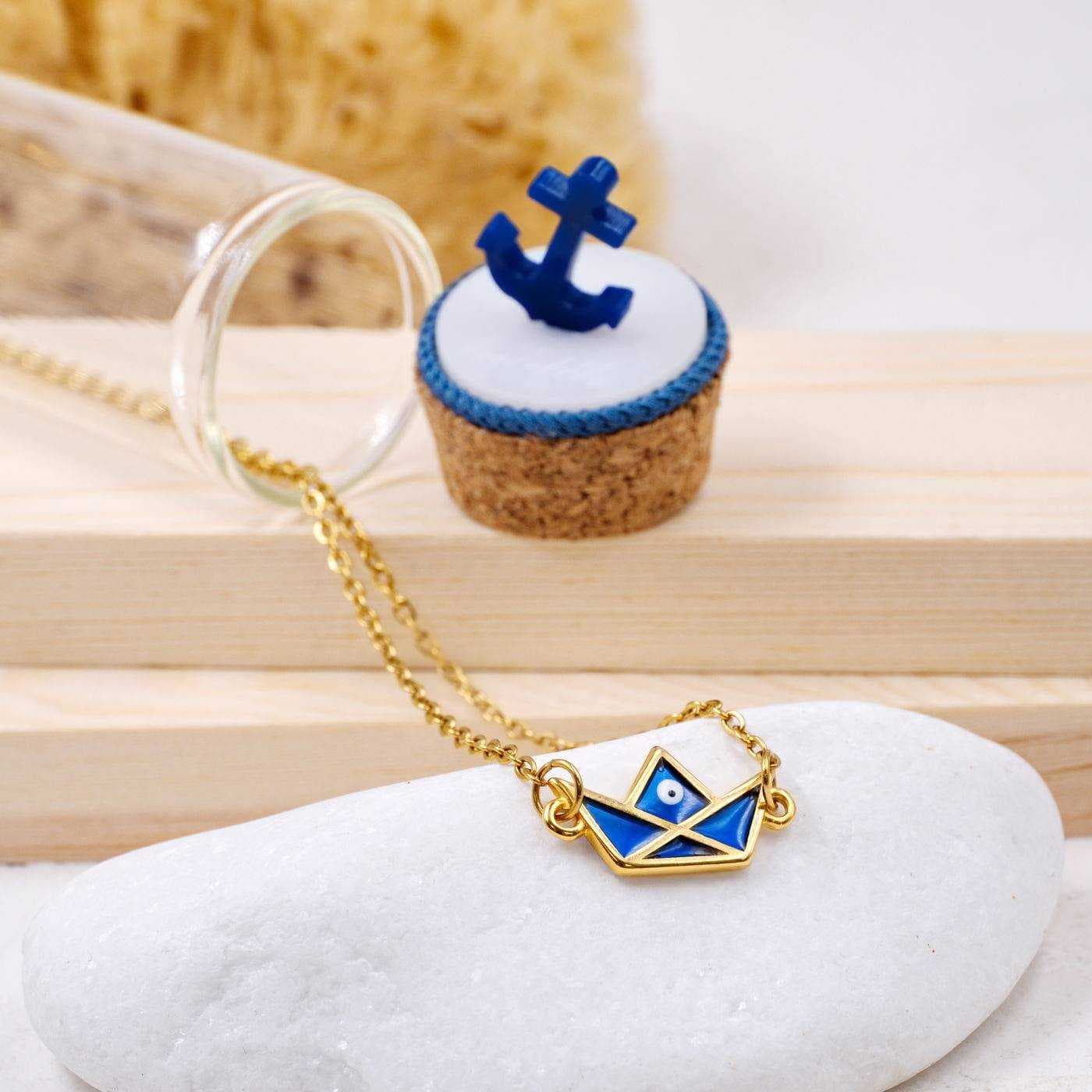 Enamelled boat necklace — Necklaces from Toolittle