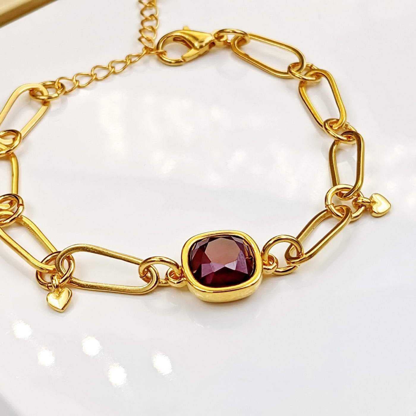 Chain bracelet with Austrian crystal — Bracelets from Toolittle