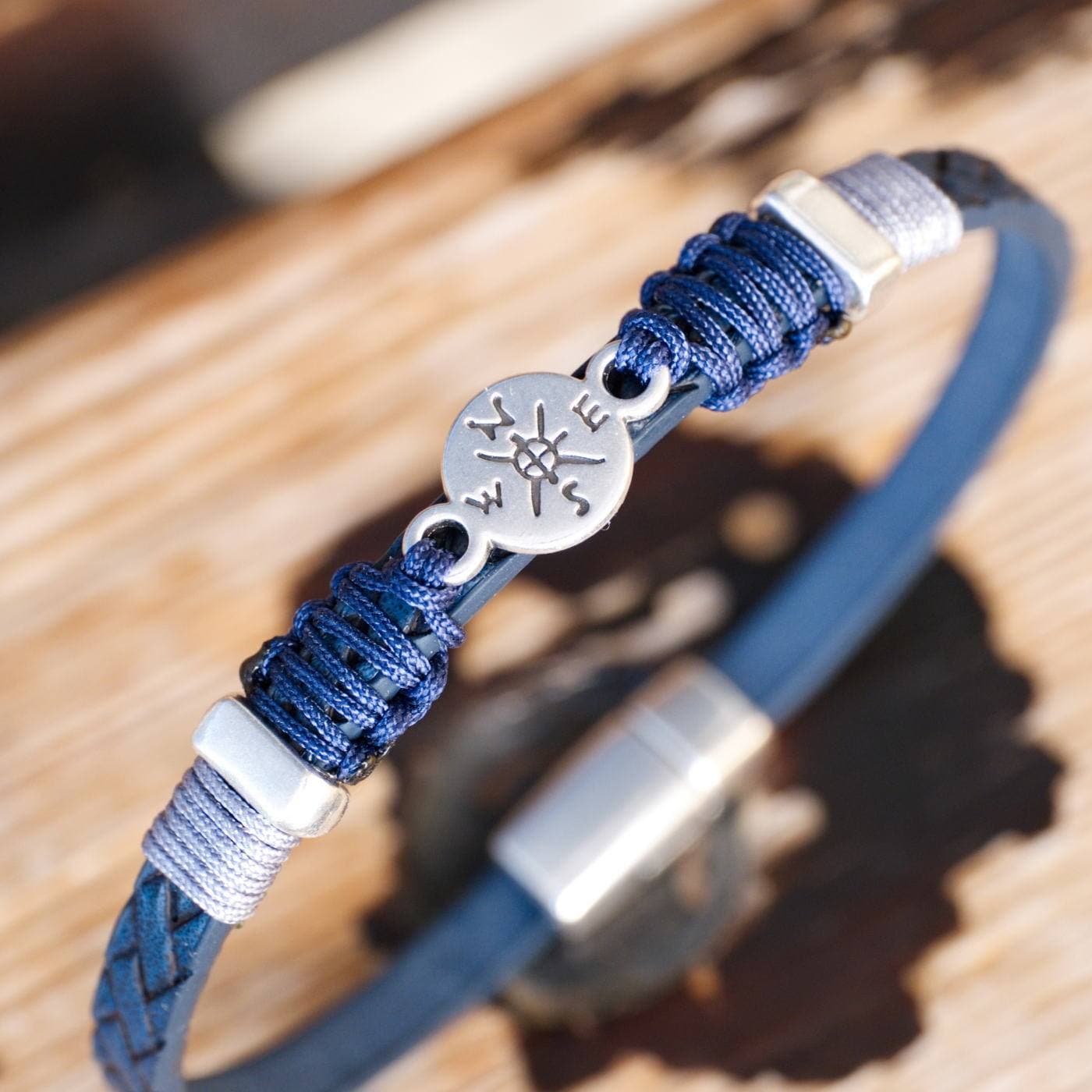 Compass Blue Men's Bracelet — Bracelets from Toolittle