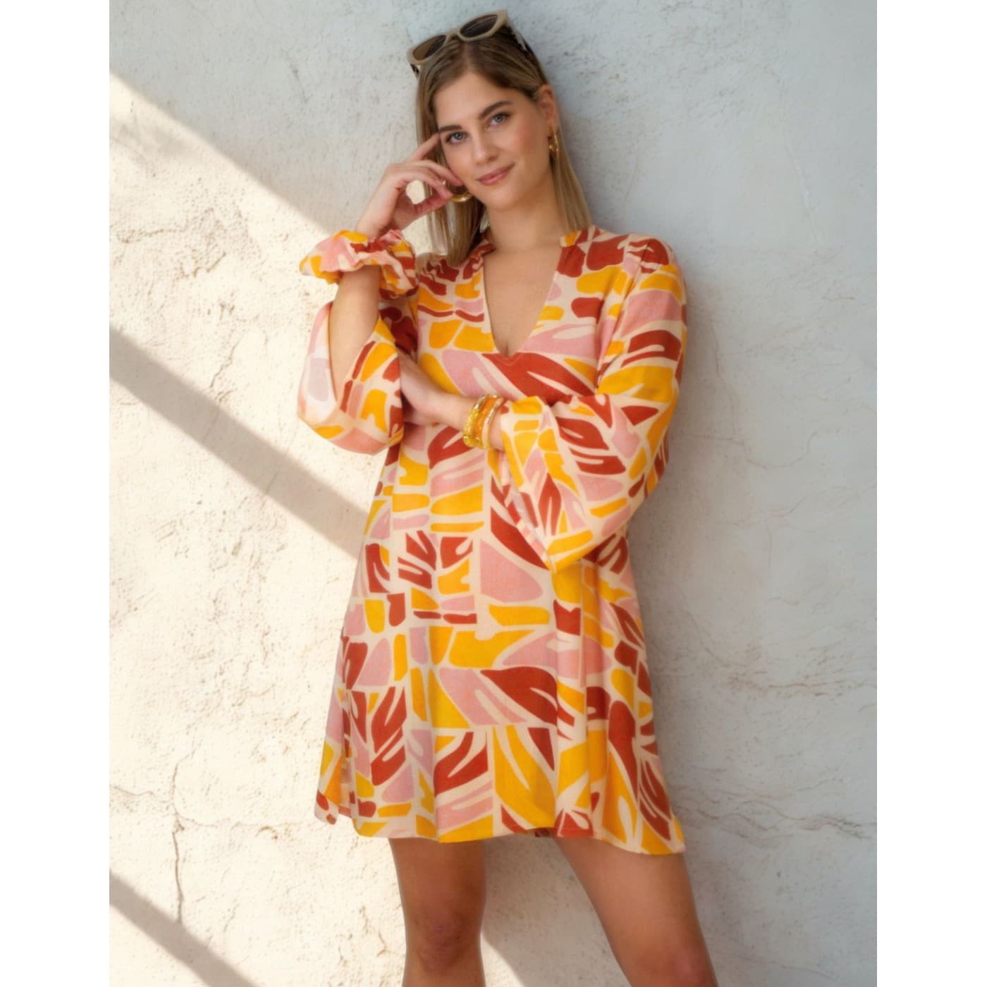 KOKKOSAMMOU Short caftan Naxos — Dresses from Toolittle