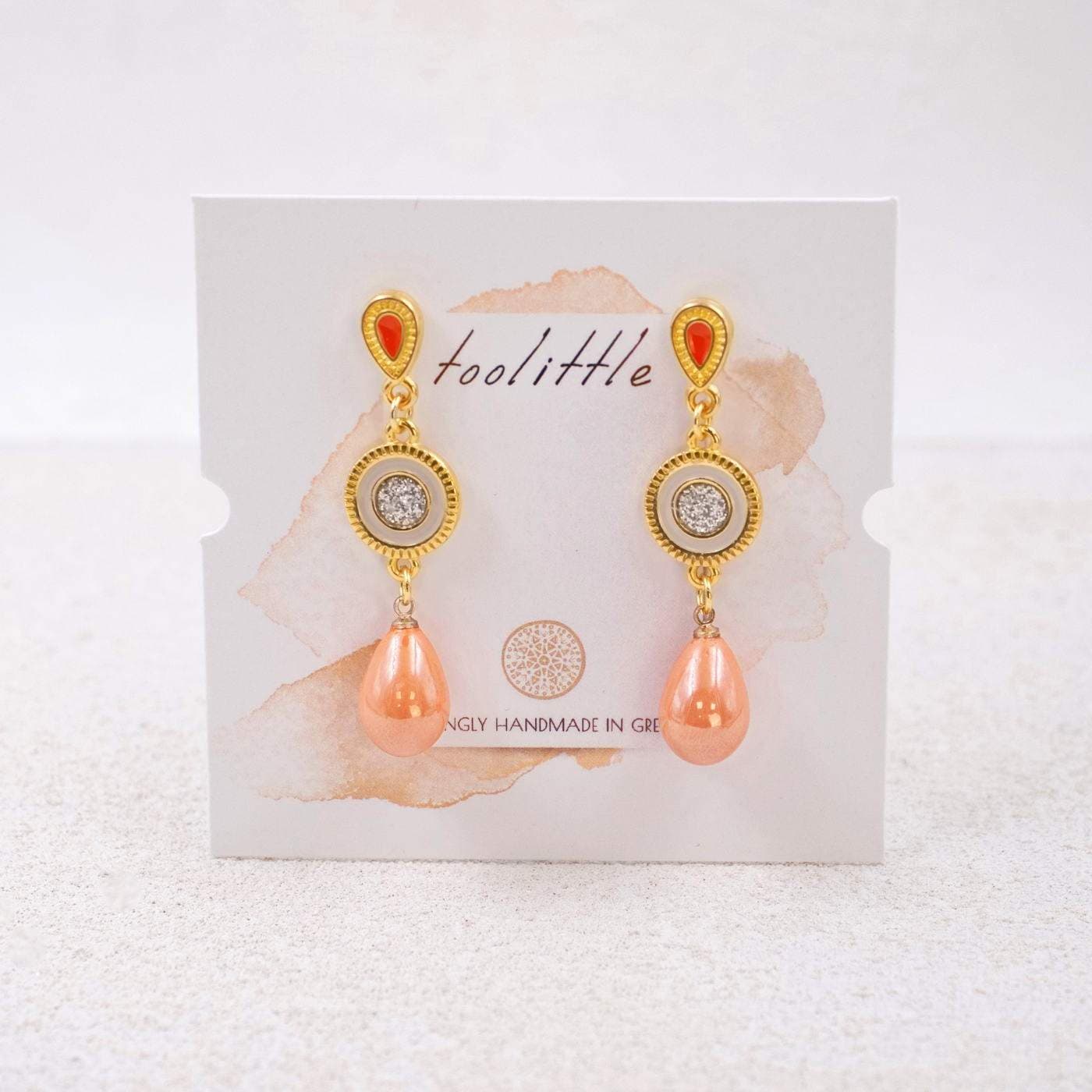 Enamel & Pearls Earrings — Earrings from Toolittle