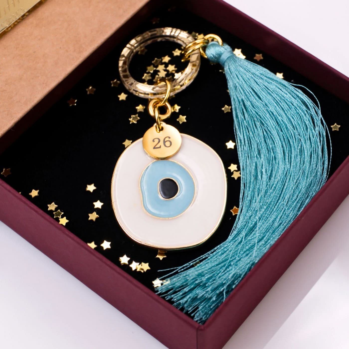 2026 Handmade Lucky Charm: Evil Eye in a Gift Box — Pendants & charms from Toolittle