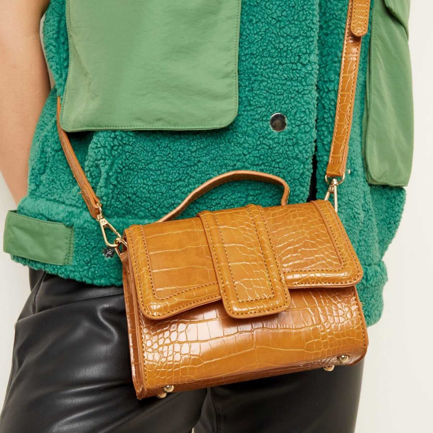 Mini bag Snake camel — Bags & purses from Toolittle