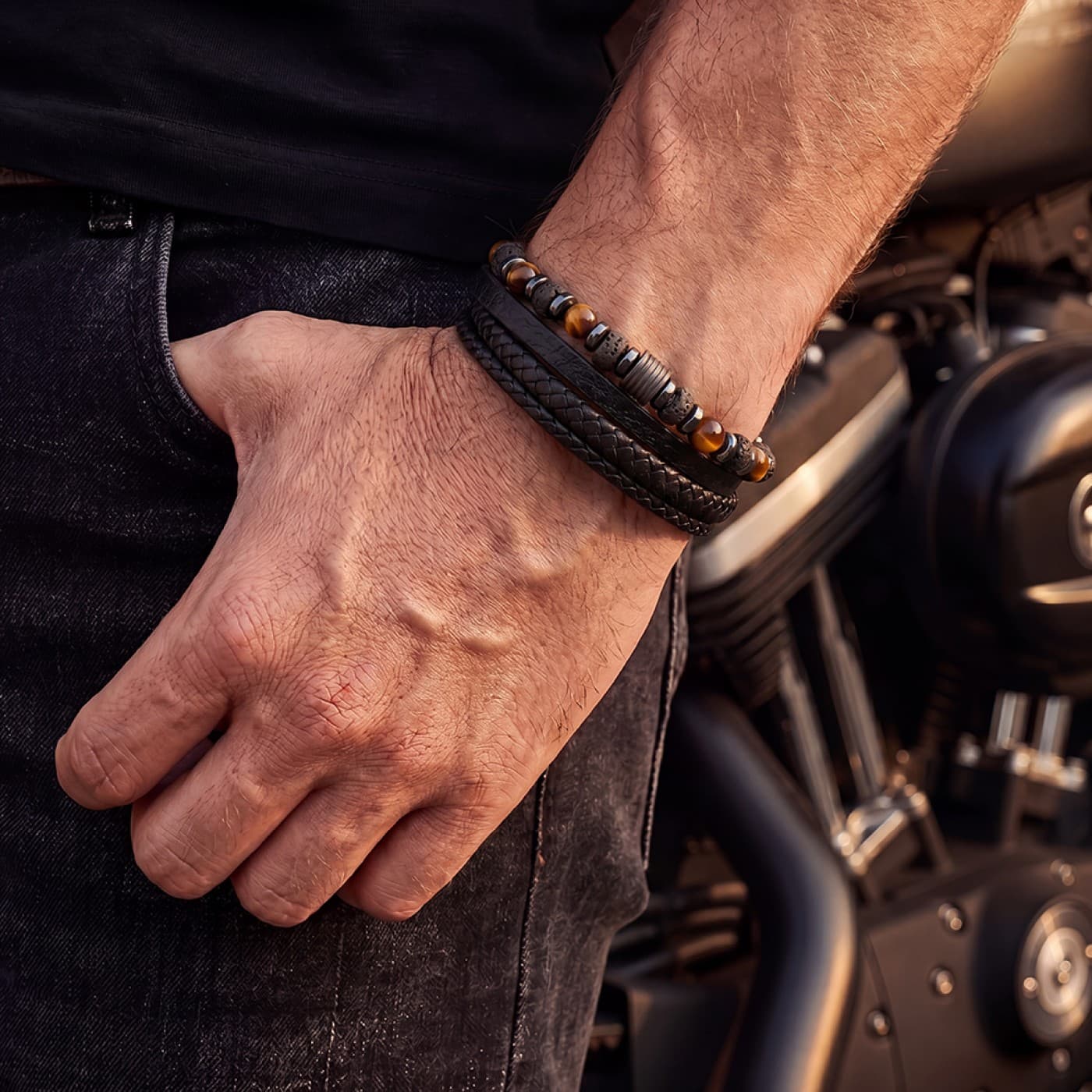 Men's Bracelet | Stainless Steel & Stones — Bracelets from Toolittle