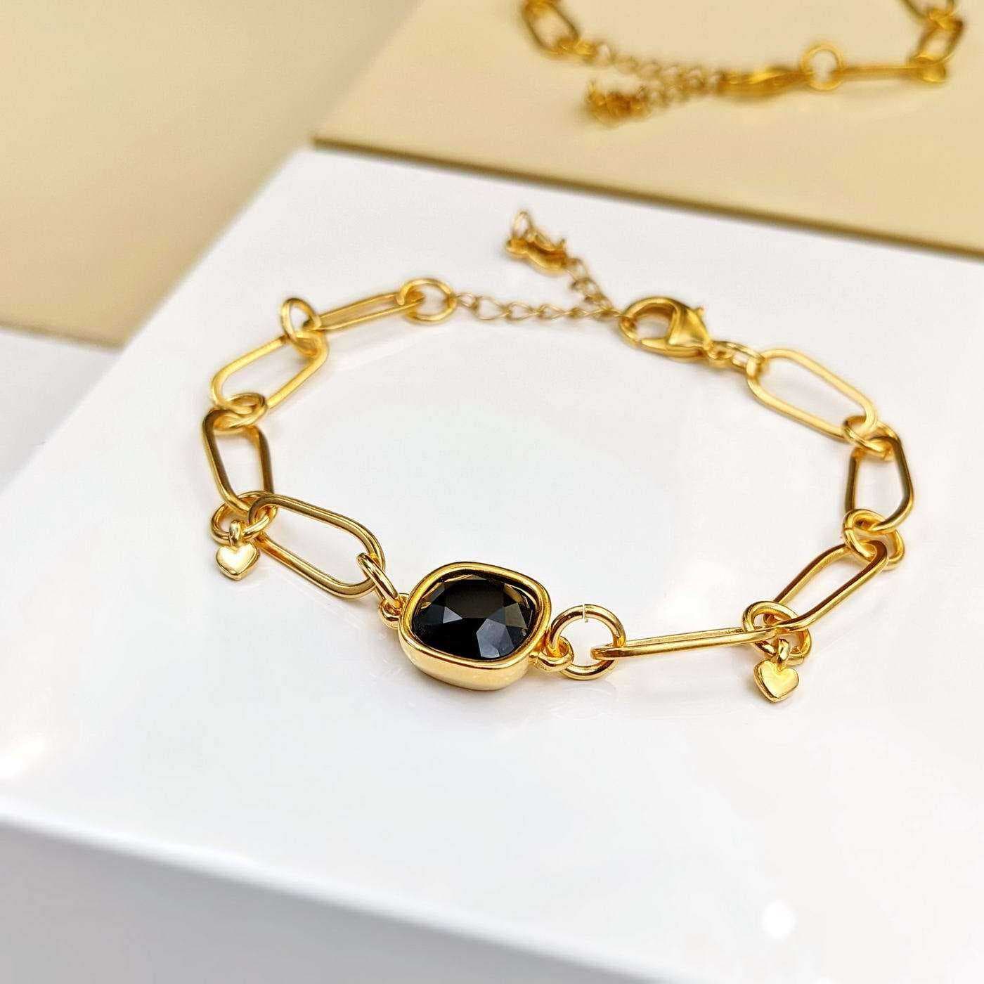 Chain bracelet with Austrian crystal — Bracelets from Toolittle