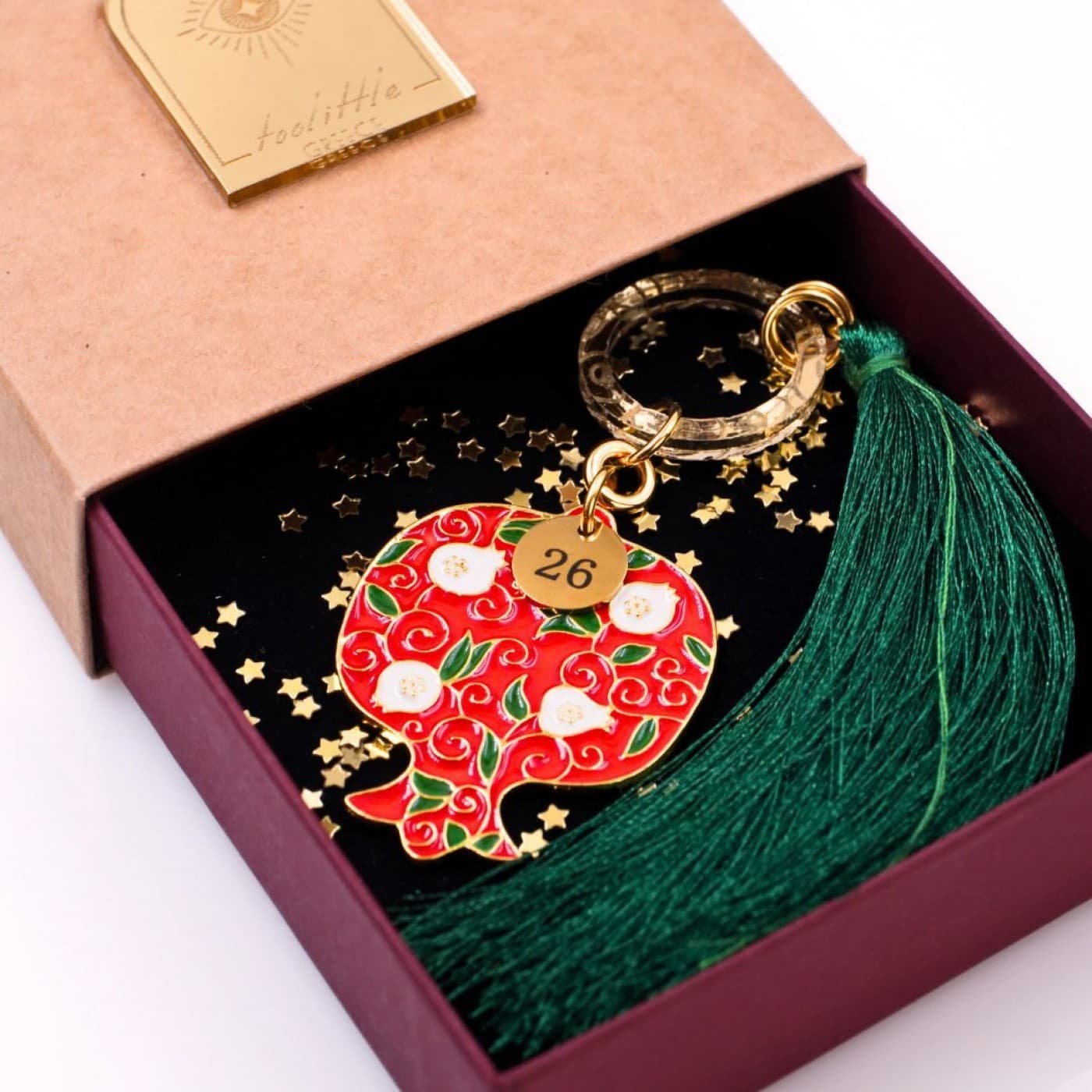 2026 Pomegranate Lucky Charm in a Gift Box — Pendants & charms from Toolittle