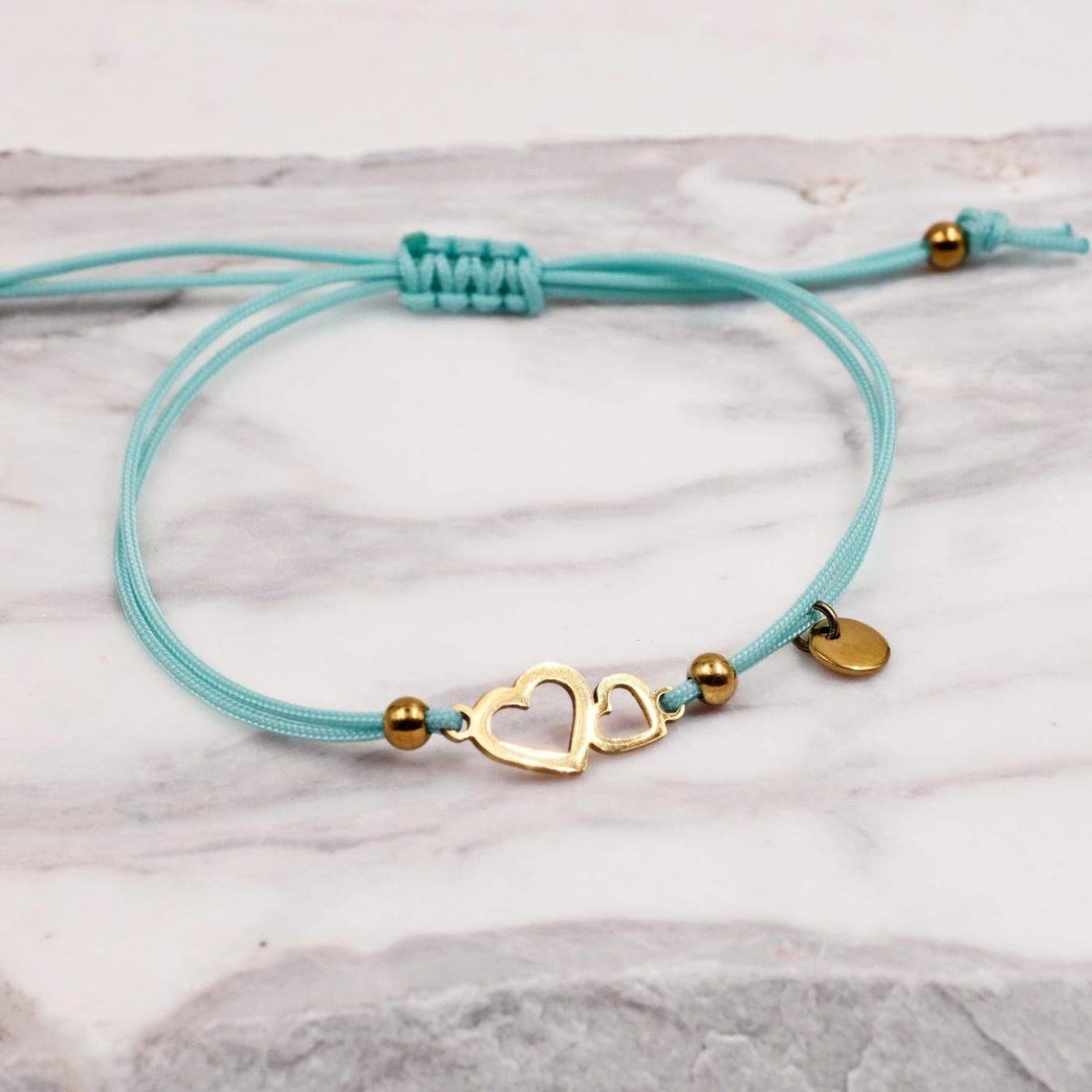 Macramé Stainless Steel Bracelet | Twin Hearts - Veraman — Bracelets from Toolittle