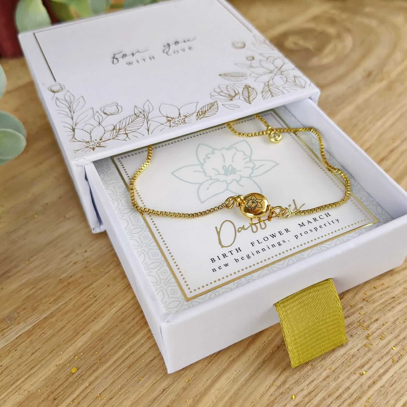 Birth Flower Bracelet - March — Bracelets from Toolittle