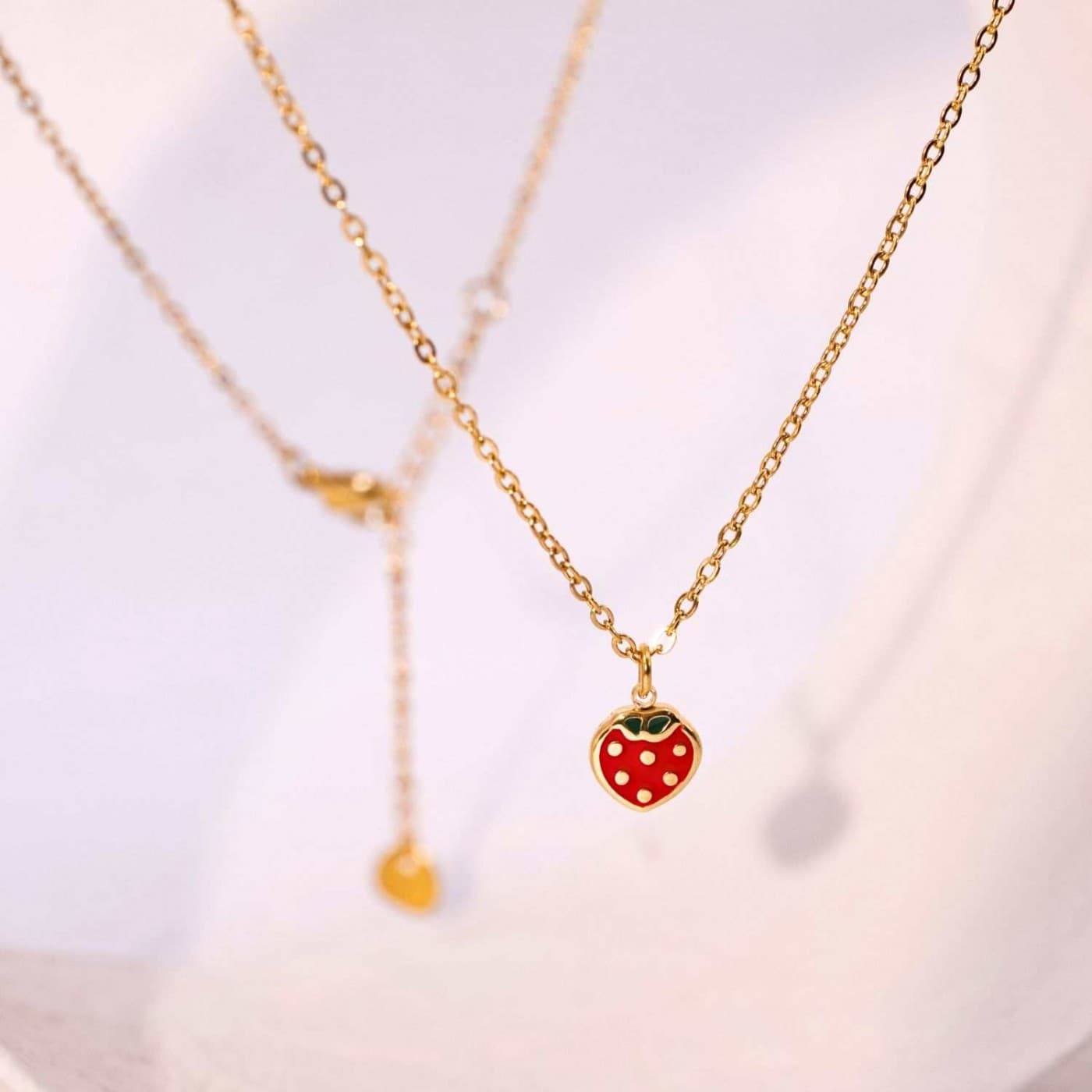 Strawberry Inox Chain Necklace — Necklaces from Toolittle