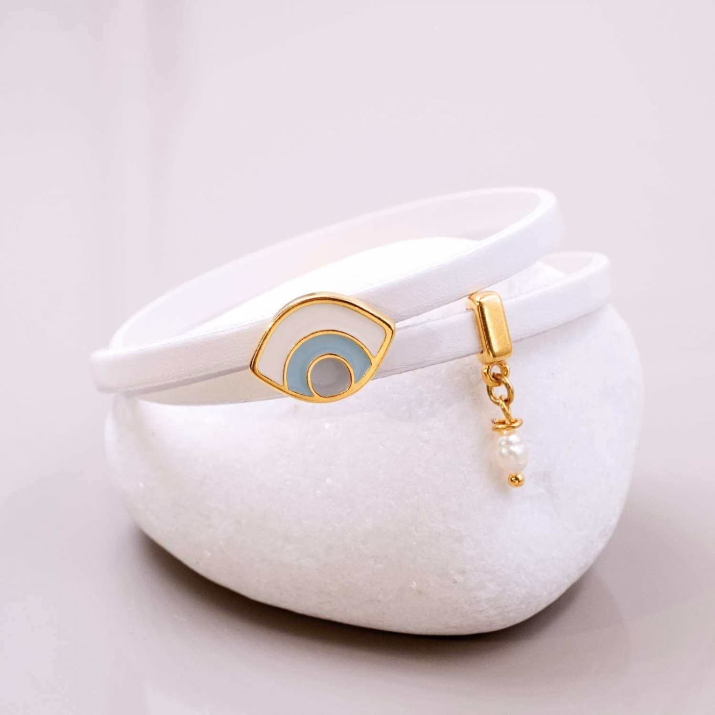 Evil Eye Leather Bracelet — Bracelets from Toolittle